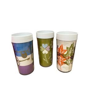 MCM Fashionaire Flower Therm-O-Convertible Insulated Tumblers set of 3
